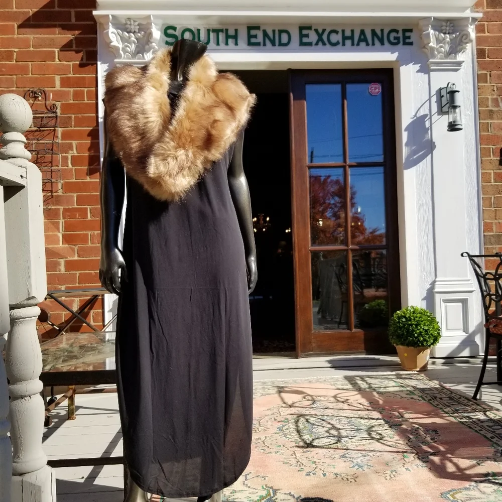 Transitional Black Maxi Dress with Side Slits - Picture 9 of 16